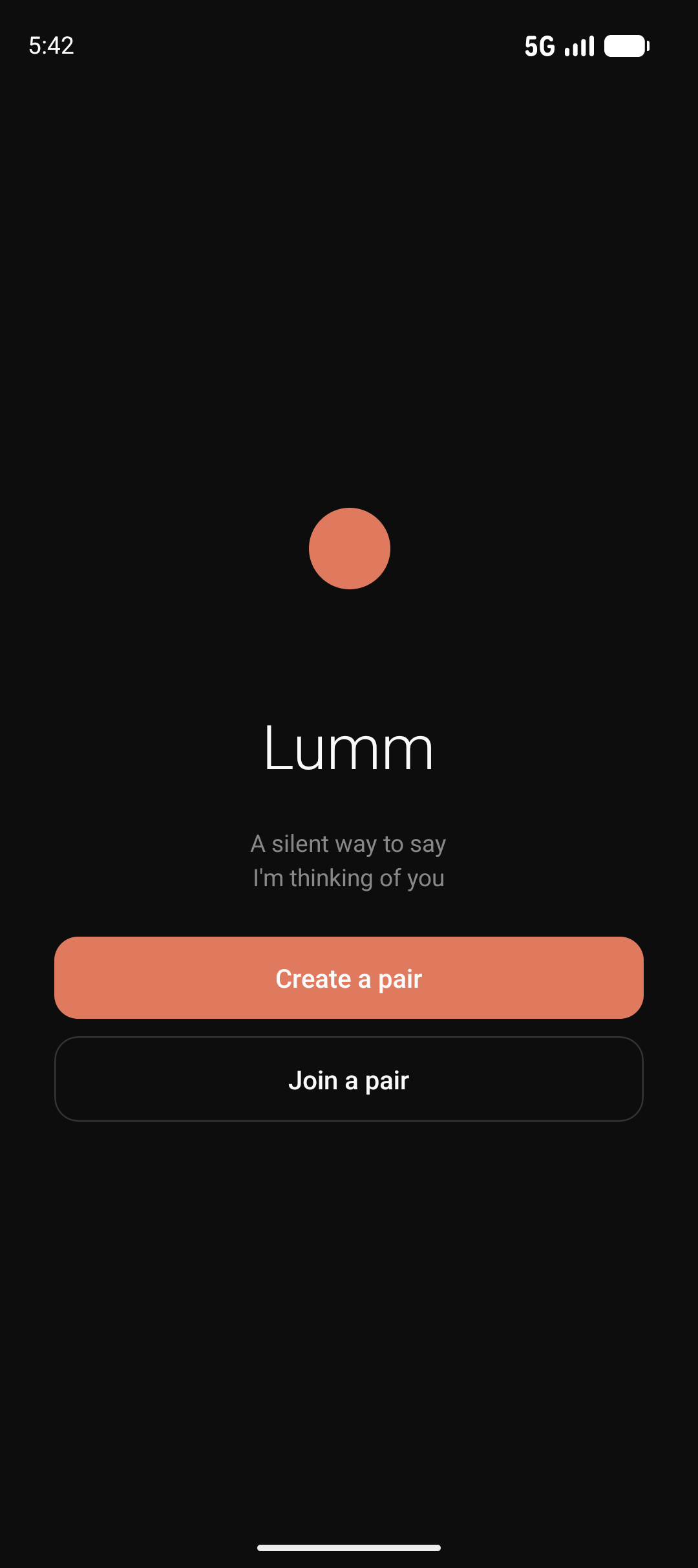 Lumm onboarding screen